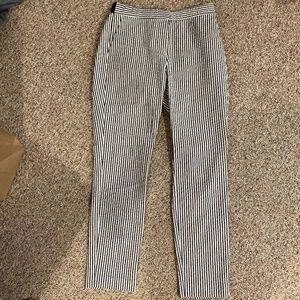 Zara blue and white striped dress pant